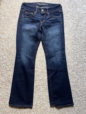 American Eagle Dark Blue Kick Boot Bootcut Jeans